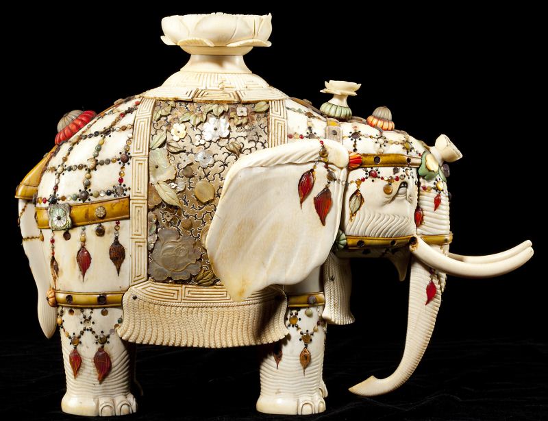 Ivory Okimono of a Standing