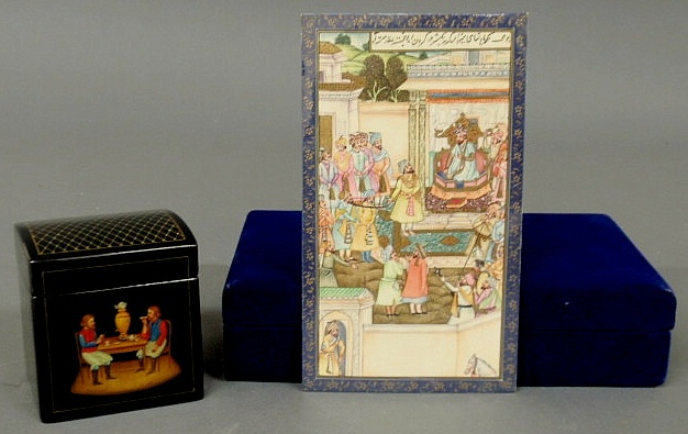 Ivory panel decorated with a Near