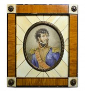 IVORY PORTRAIT PAINTING OF A Y