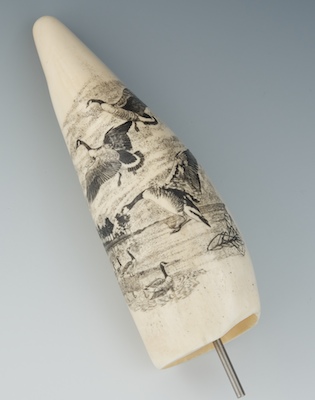 Ivory Scrimshaw Natural ivory