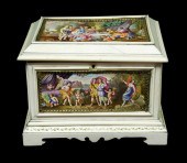 IVORY VENEERED CASKET, CONTINE