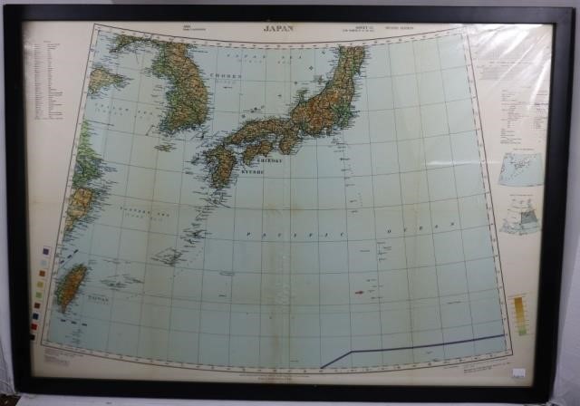 IWO JIMA 1945 USAAF PILOT'S CHART