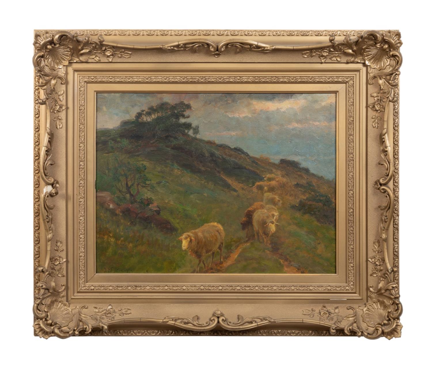 J. A. S. MONKS, SHEEP IN LANDSCAPE,