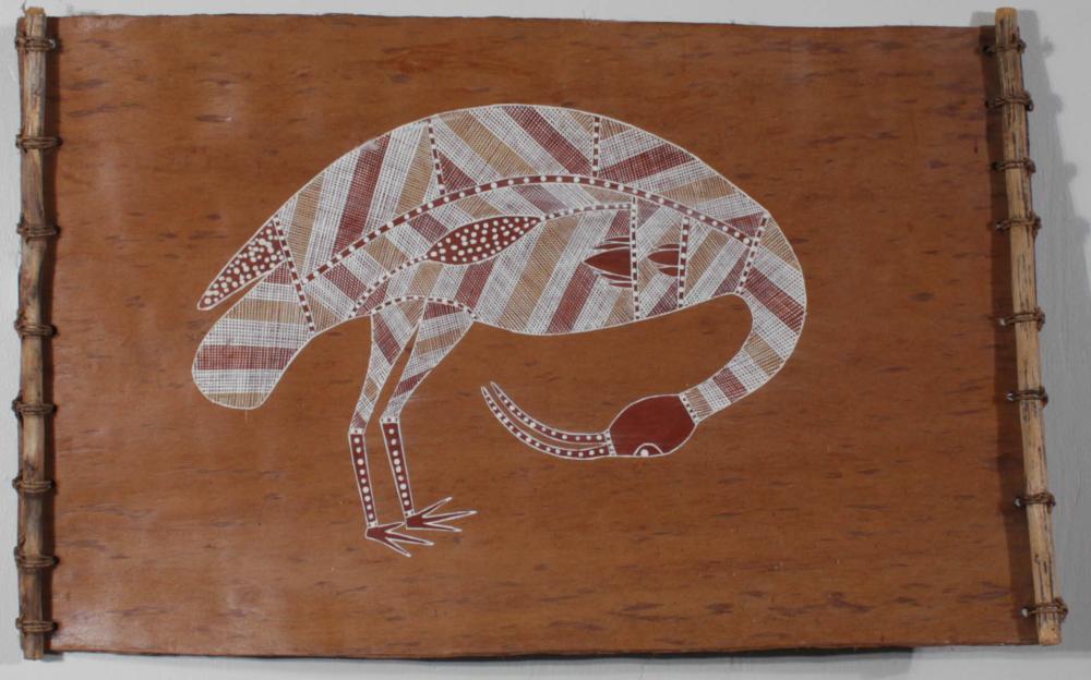 J. BANGARA PAINTING ON EUCALYPTUS