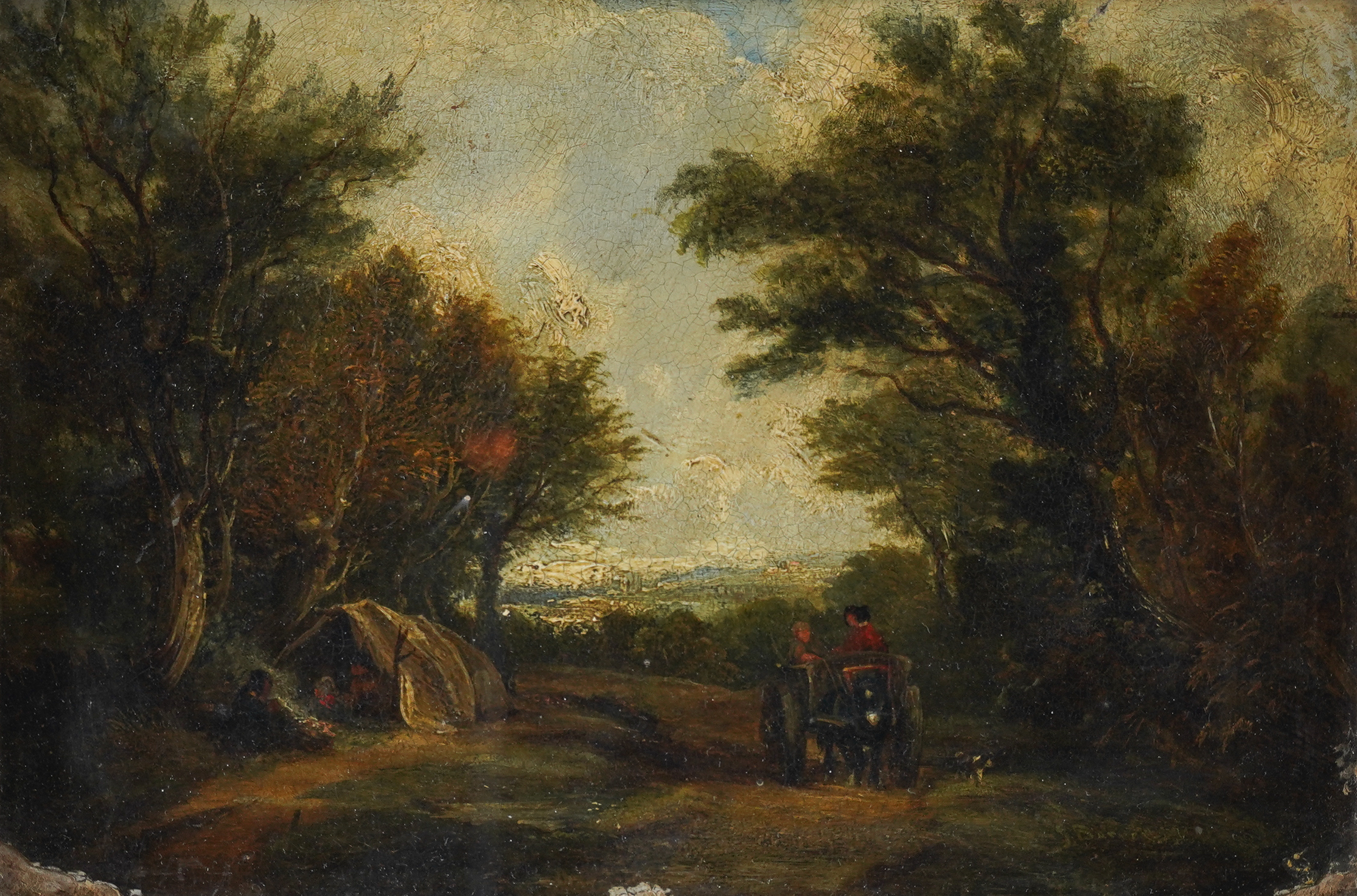 J*** BARRATT Horse and cart on a
