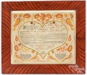 J. BAUMAN FRAKTUR BIRTH CERTIF