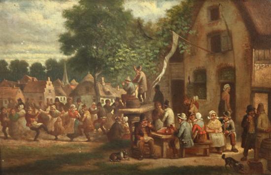 J. Buisson oil on wooden panel