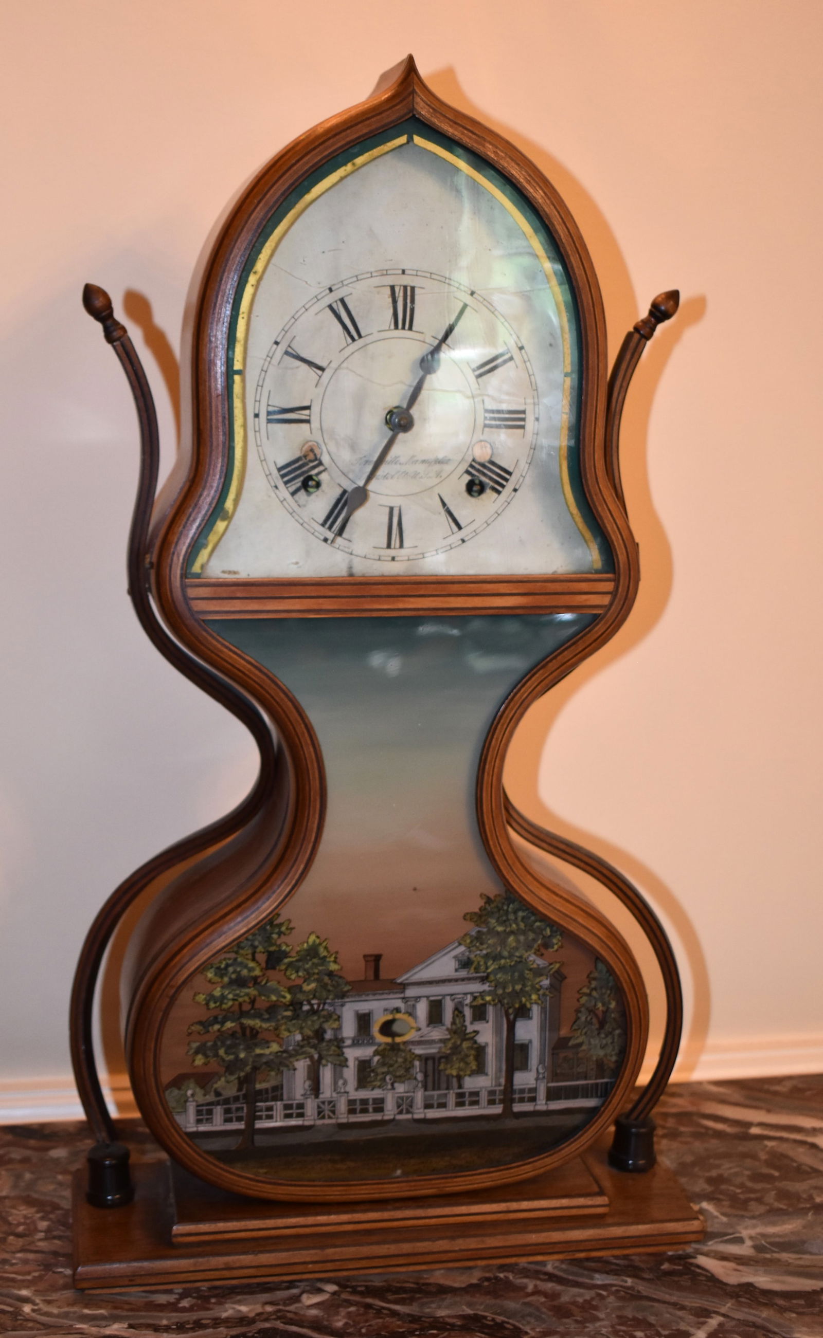 J. C. BROWN ACORN SHELF CLOCK FOR