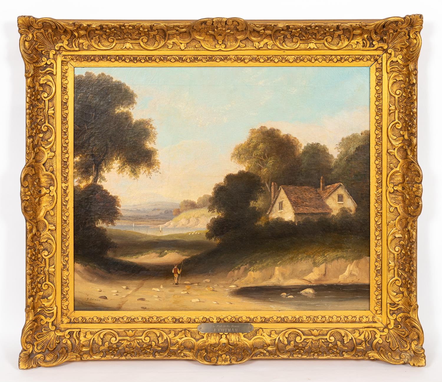 J. COTMAN, ENGLISH LANDSCAPE OIL ON