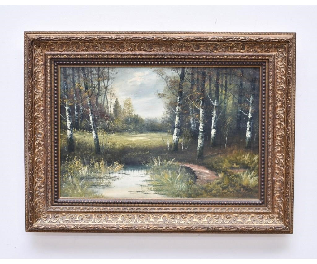 J. Davis oil on canvas dusk