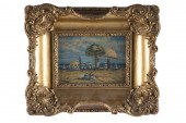 J. E. BLANCH: "BEACH DAY"oil o