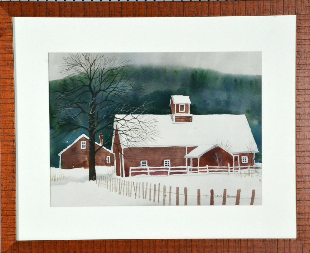 J. Earl Brown Watercolor on