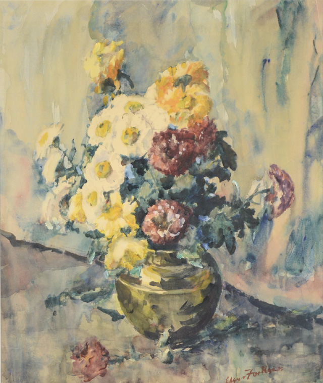 J. EDGAR FORKNER WATERCOLOR on