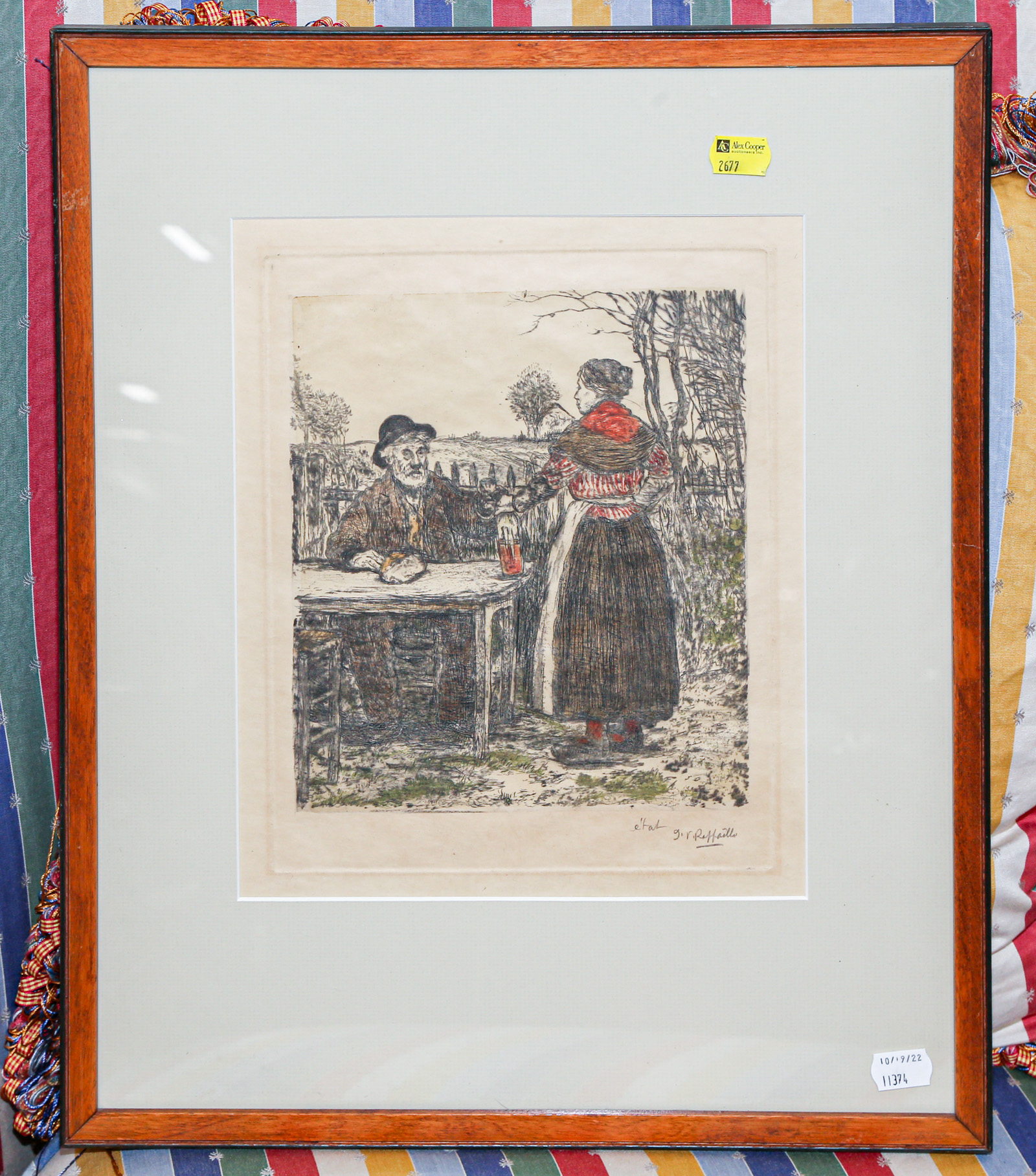 J. F. RAFFAELLI FRAMED SIGNED PRINT