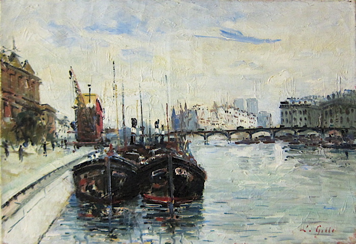 J. GILLE OIL ON CANVAS (French 20th