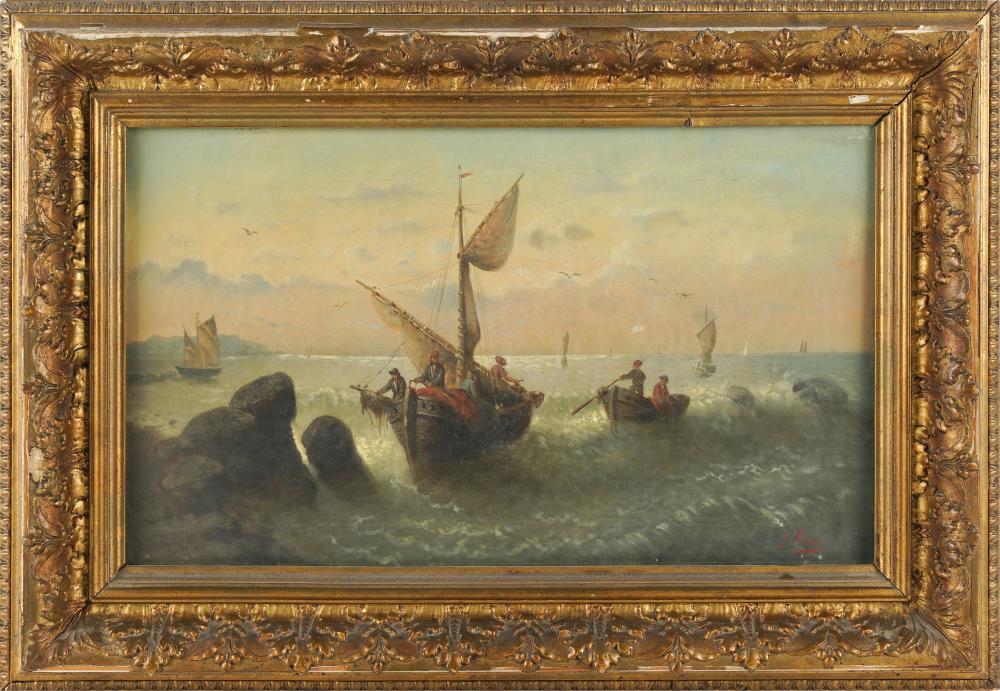J. GROSS: "FISHING BOATS AT