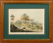 J. HAMBLE AQUATINTA 19th Centu