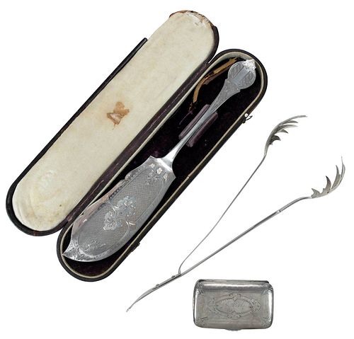 J. HAYDEN COIN SILVER SERVERS AND