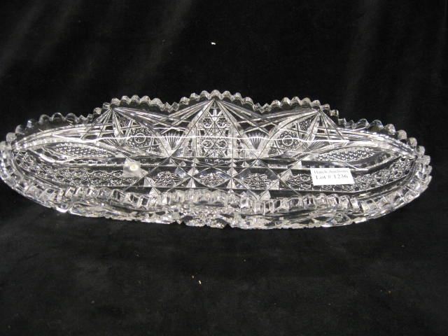 J. Hoare Cut Glass Celery Dish