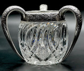 J. HOARE CUT GLASS LOVING CUP