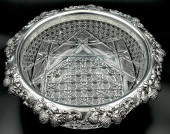 J. HOARE X-RAY CUT GLASS BOWL
