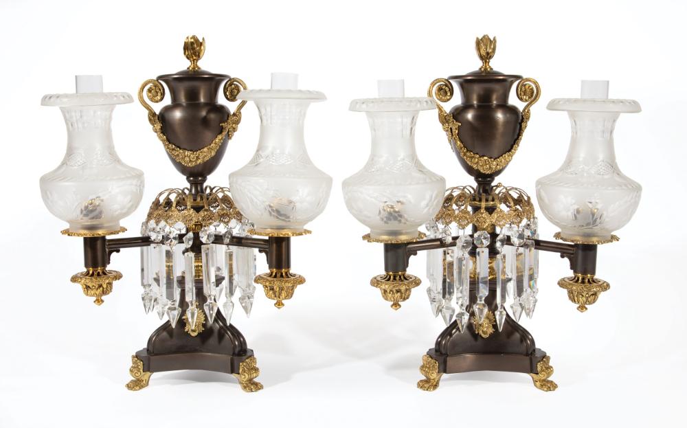 J & I COX GILT AND PATINATED BRONZE