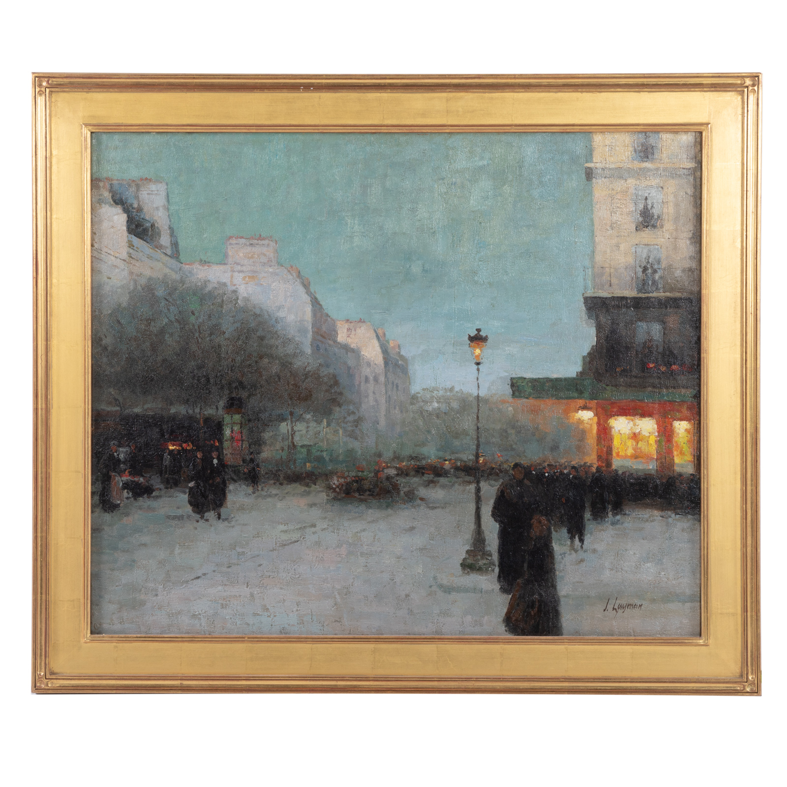 J. LAYMAN. PARIS AT DUSK IN WINTER,
