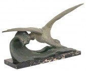 J. LORIOT PATINATED METAL SCUL