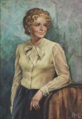 J. MARI OIL ON CANVAS PORTRAIT