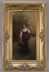 J. McColvin art nouveau oil pa