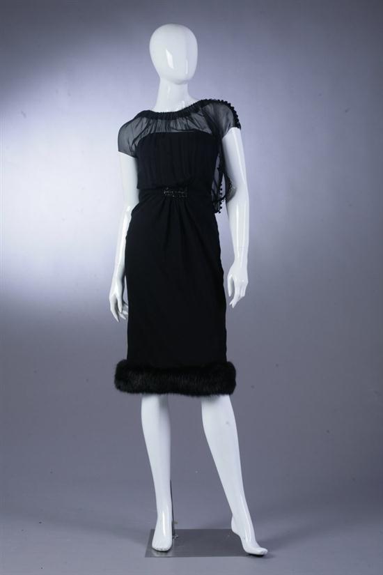 J. MENDEL PARIS BLACK FUR-TRIMMED
