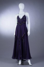 J. MENDEL PURPLE AND GOLD TRIM