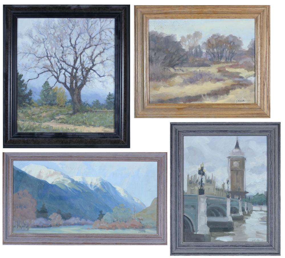 J. NEEDHAM (20TH CENTURY) FOUR OILS