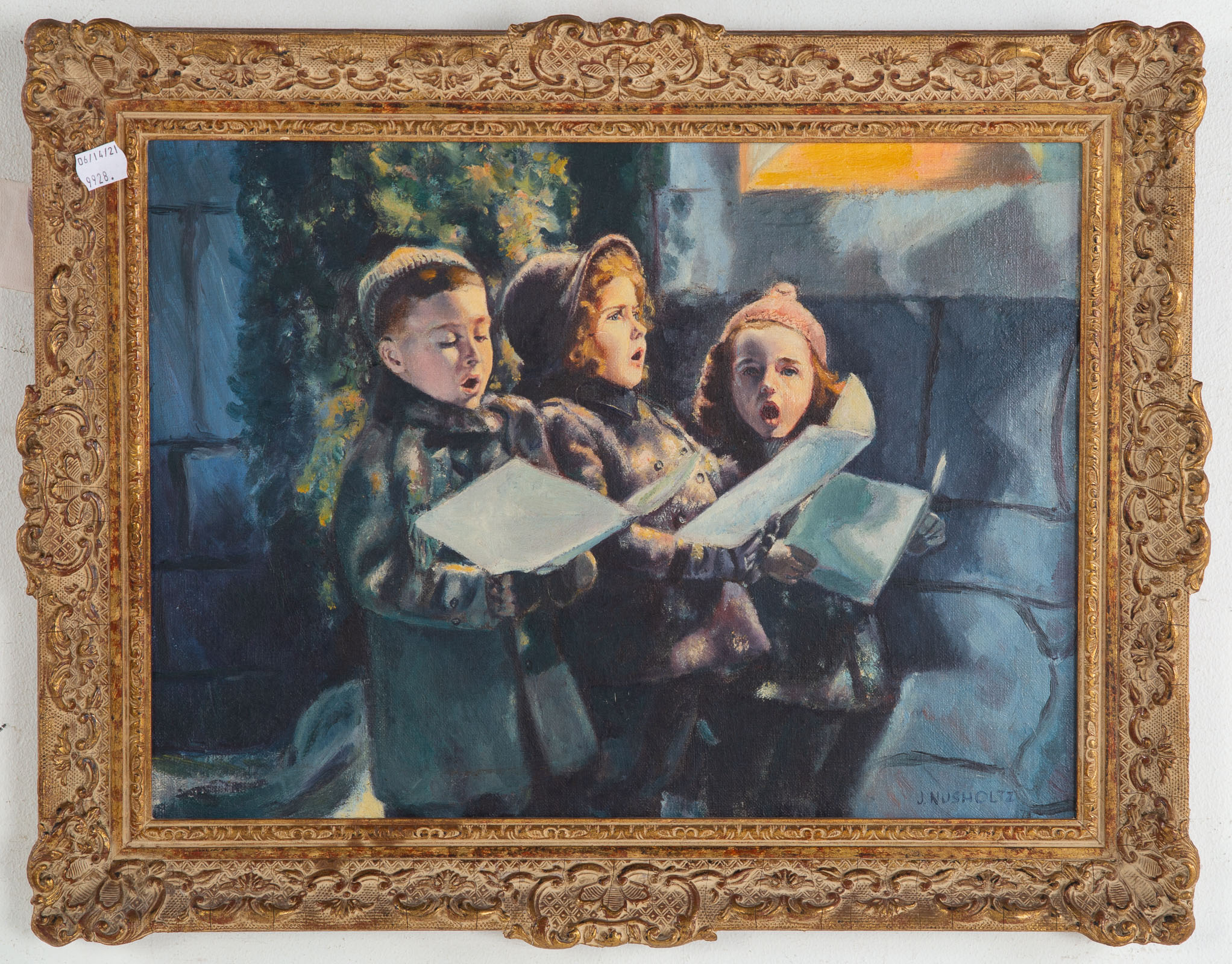 J. NUSHOLTZ. CAROLERS, OIL Oil on