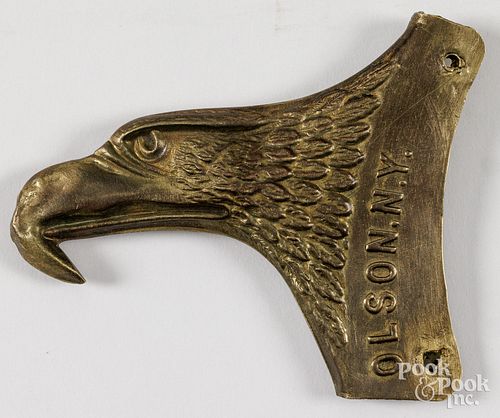 J. OLSON EMBOSSED BRASS EAGLE