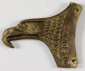 J. OLSON EMBOSSED BRASS EAGLE