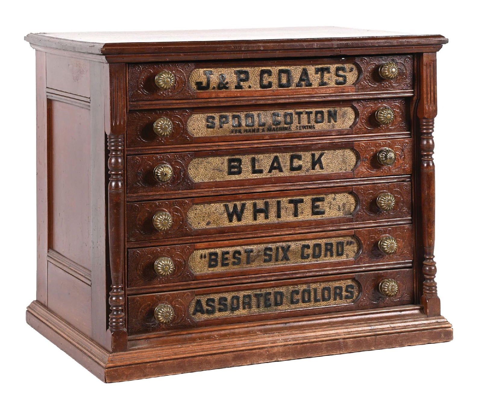 J & P COATS SPOOL CABINETC. 1910.