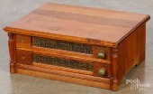J & P COATS WALNUT TWO DRAWER