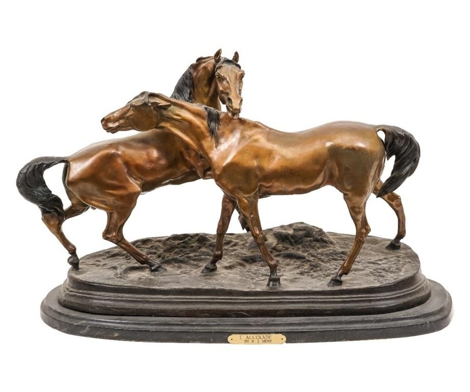 J. P. Mene large bronze sculpture