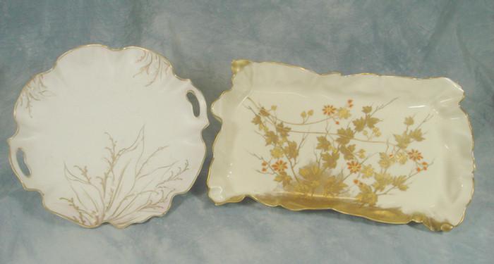 J Pouyat, Limoges gilt leaf