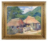 J. REID OIL ON BOARD PAINTINGF