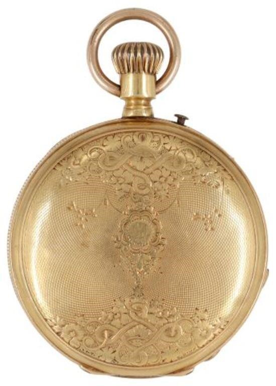 J ROBERT & FILS 18KT GOLD HUNTER