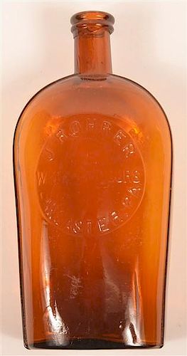 J. ROHRER LANCASTER, PA AMBER GLASS