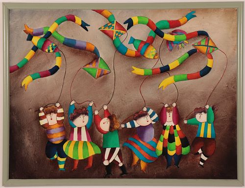 J. ROYBAZ - KITES, O/CSigned LR.