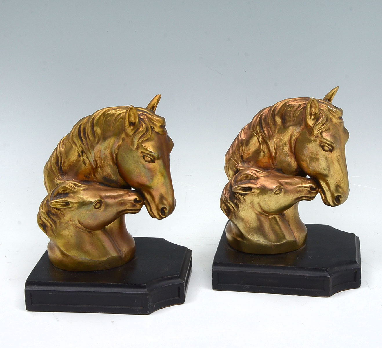 J. RUHL HORSES BOOKENDS 1930'S: