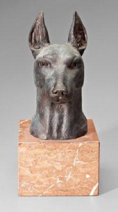 J. Santiago bronze, portrait h