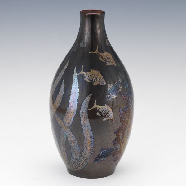 J. SEVRA CERAMIC VASE 11 ½"H x 6"