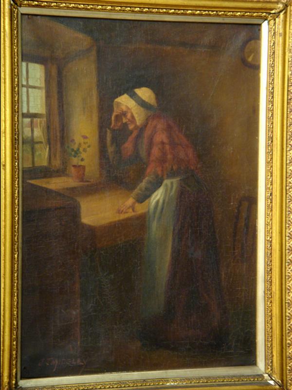 J T Midgley, American, 19th c, o/c,