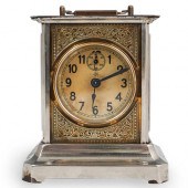 J. UNGHANS CHROME DESK CLOCKDE