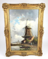 J. VAN COUVER 19TH C. OIL ON C